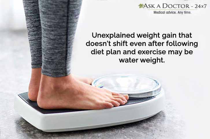 woman standing on the weight scale=